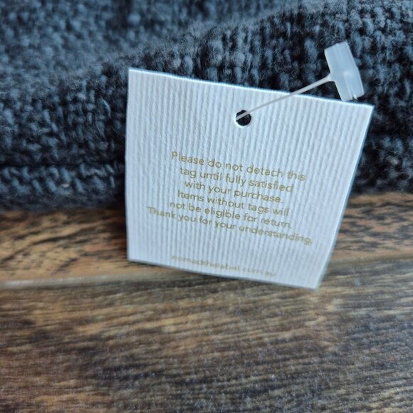 NWT Nomad The Label Bloom Kimono Sleeve Shrug Open Front Black Raw Cotton - Picture 12 of 16